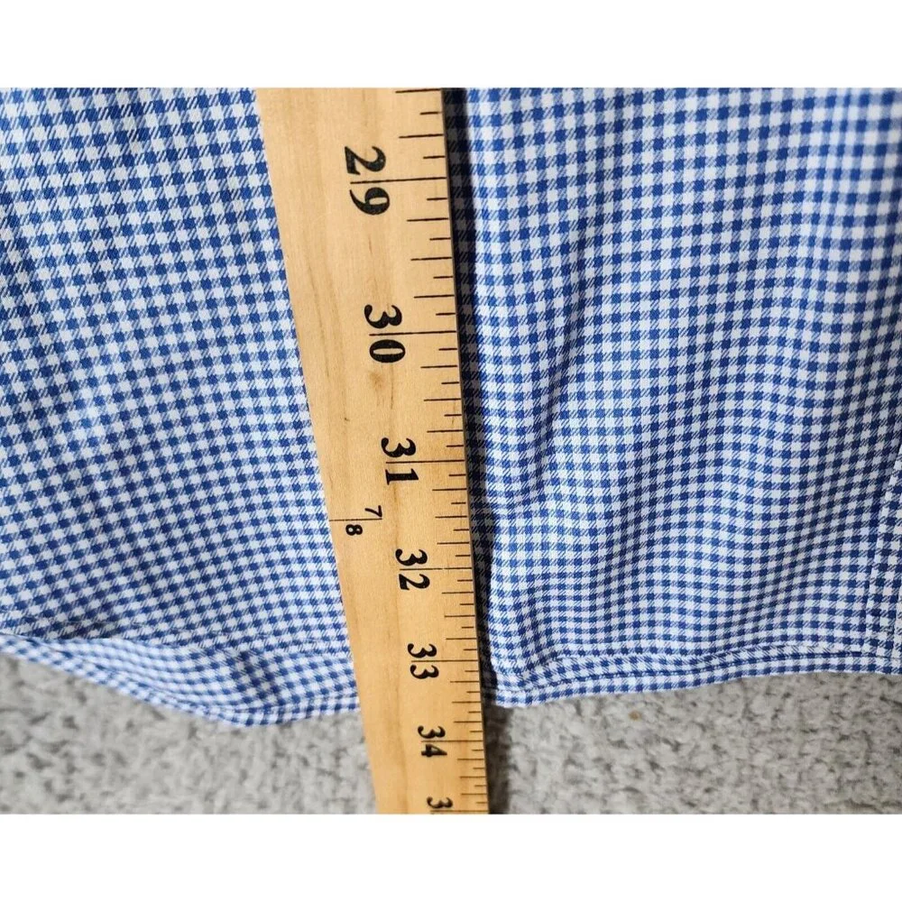 Polo Ralph Lauren Estate Classic Fit Blue Plaid Long Sleeve Button Shirt Size 17